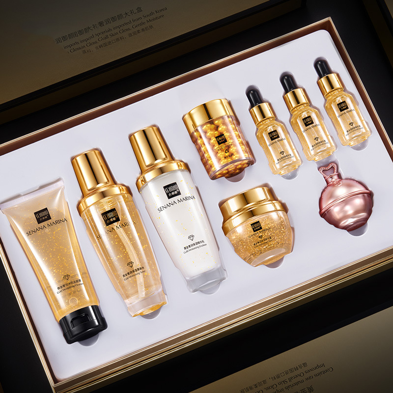 Luxury Gold Skincare - 여성 24K 골드 스킨 케어 세트