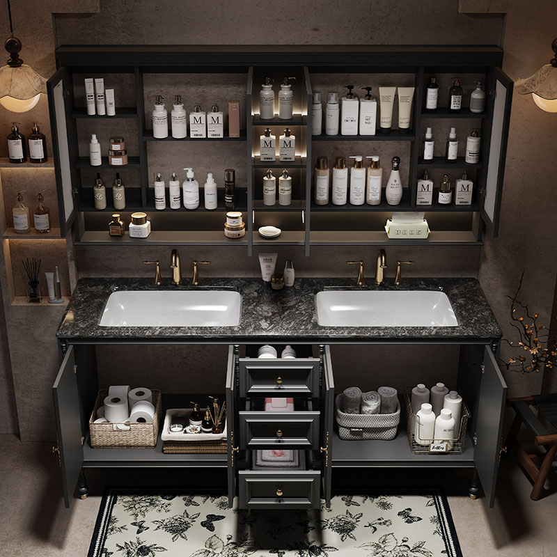 Luxury Skincare Makeup - 럭셔리 모던 욕실 캐비닛 정리함 수납