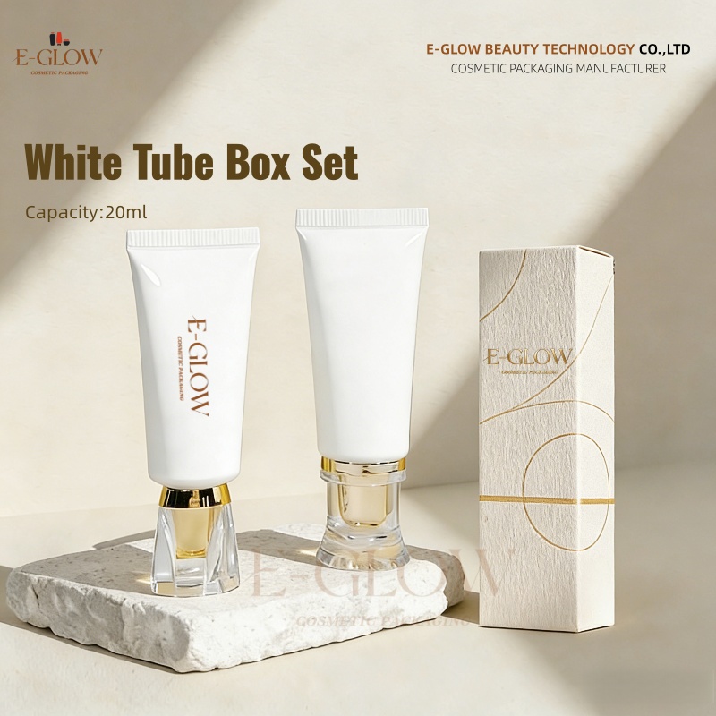 Luxury Skincare Packaging - 【로고 맞춤】50개 맞춤형 20ml 화이트 글로시