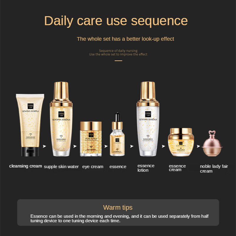 여성 24K 골드 스킨 케어 세트 9PCS 박스 페이스 - Luxury Gold Skincare 리뷰 및 가격