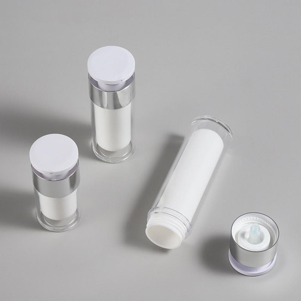 진주 흰색 아크릴 에어리스 병, 라운드 빈 리필 가능  - Luxury Skincare Packaging 리뷰 및 가격