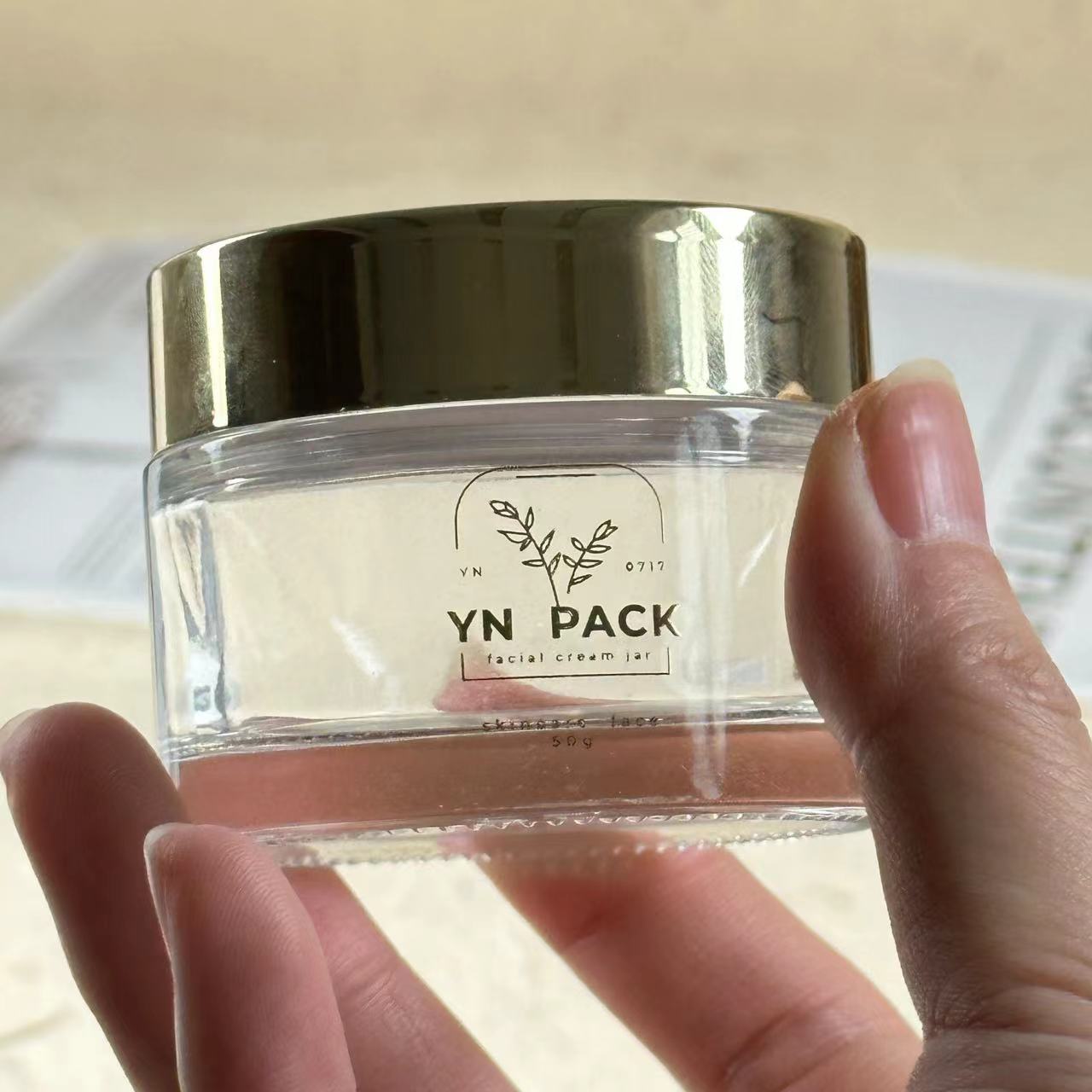 프로스트 유리 화장품 항아리 골드 뚜껑 화장품 스킨 케 - Luxury Gold Skincare 리뷰 및 가격