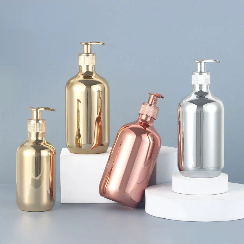 전기 도금 골드 실버 로즈 골드 샴푸 병, 샤워 젤 분 - Luxury Skincare Packaging 리뷰 및 가격
