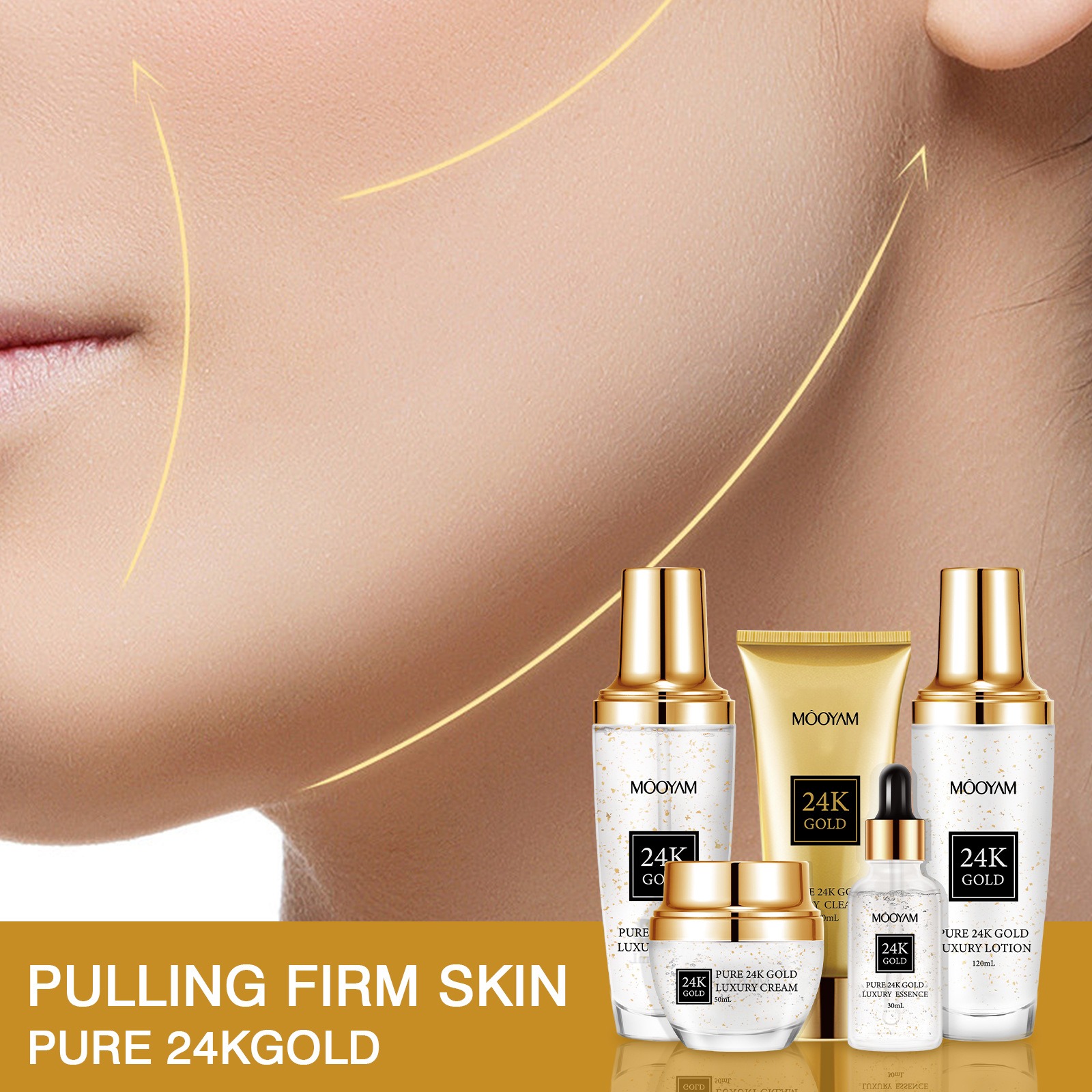 24K 골드 럭셔리 보습 안티 링클 세트 잔주름 감소  - Luxury Gold Skincare 리뷰 및 가격