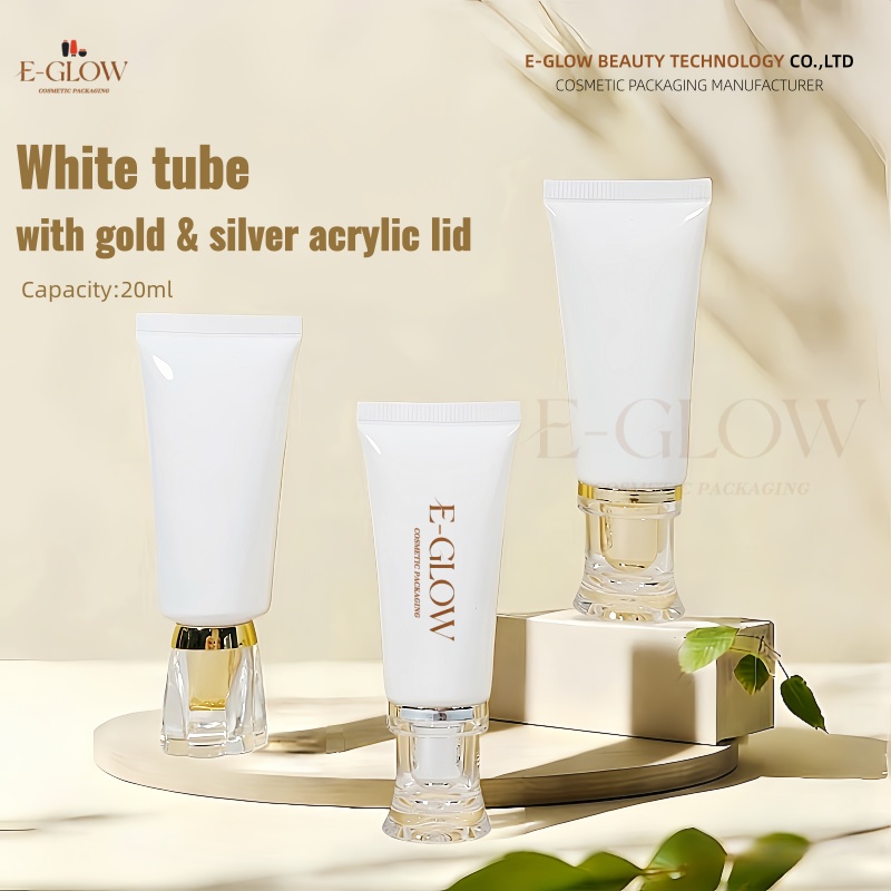 【로고 맞춤】50개 맞춤형 20ml 화이트 글로시 튜브 - Luxury Skincare Packaging 리뷰 및 가격