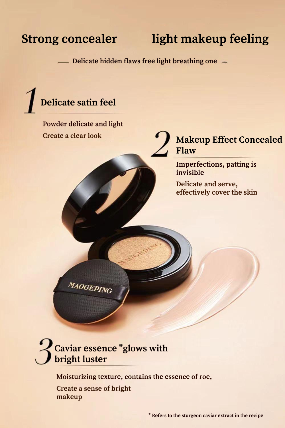 Maogeping 에어 쿠션 고급스러운 캐비어 플로리스 - Luxury Skincare Makeup 리뷰 및 가격
