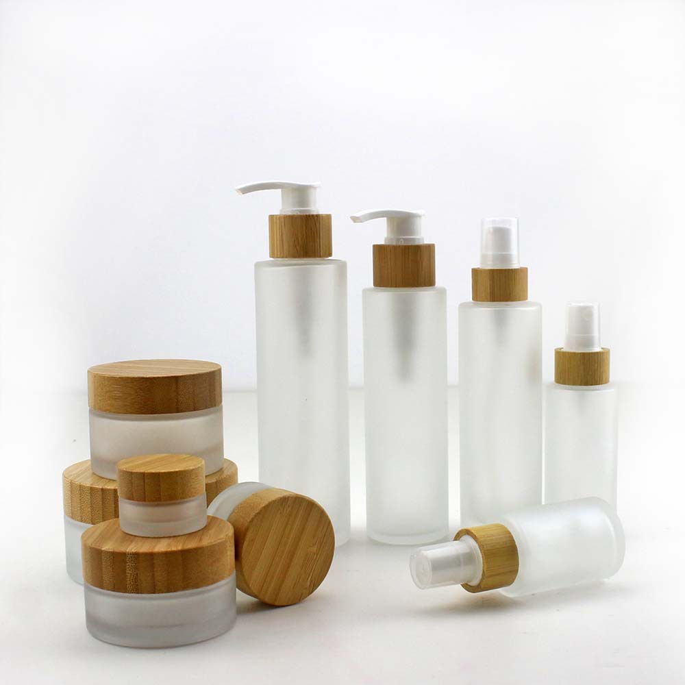 천연 대나무 향수 병 젖빛 유리 빈 크림 로션 항아리  - Luxury Skincare Packaging 리뷰 및 가격