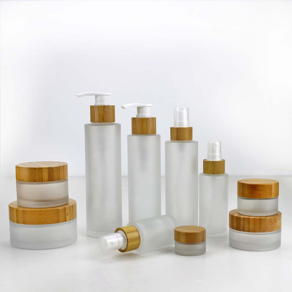 천연 대나무 향수 병 젖빛 유리 빈 크림 로션 항아리  - Luxury Skincare Packaging 리뷰 및 가격
