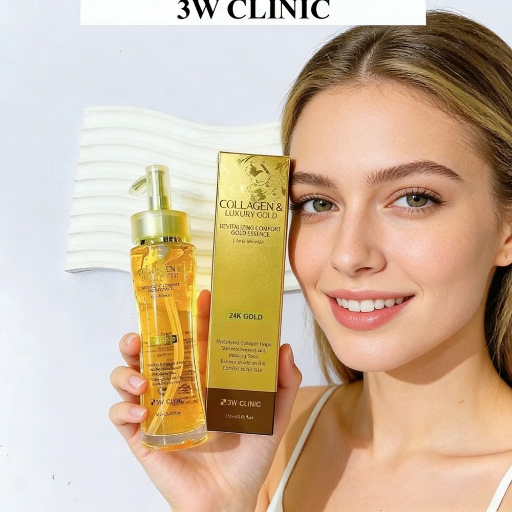3WCLINIC 콜라겐 & 럭셔리 골드 24K 골드 에 - Luxury Gold Skincare 리뷰 및 가격