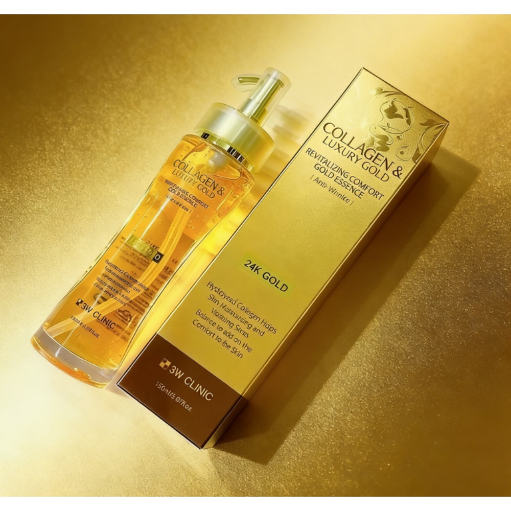 3WCLINIC 콜라겐 & 럭셔리 골드 24K 골드 에 - Luxury Gold Skincare 리뷰 및 가격